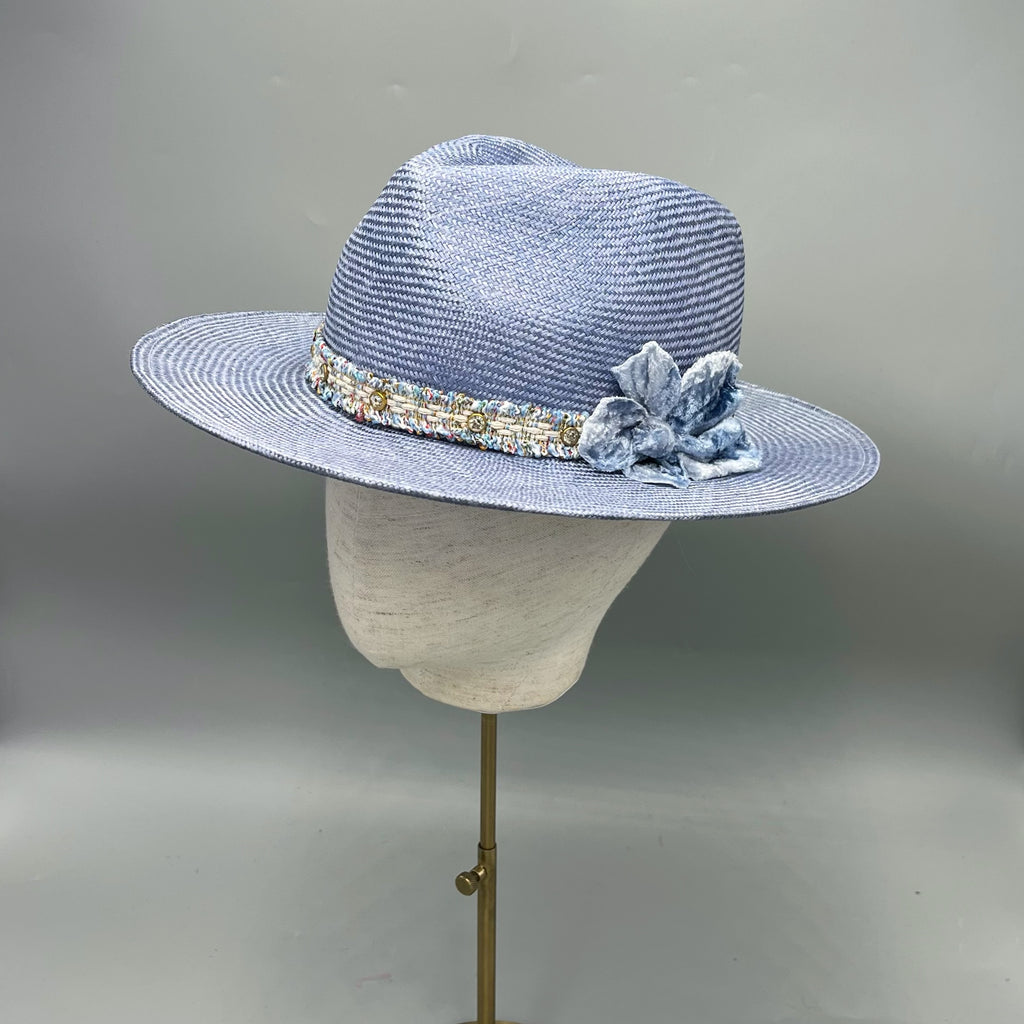 blue sun hat 
