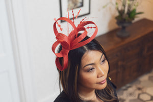 red fascinator