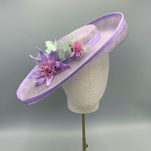 lilac wedding hat