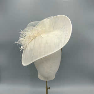 ivory saucer fascinator